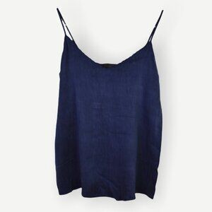 Lost April Top S Womens Navy Blue Sleeveless Adjustable Spaghetti Strap